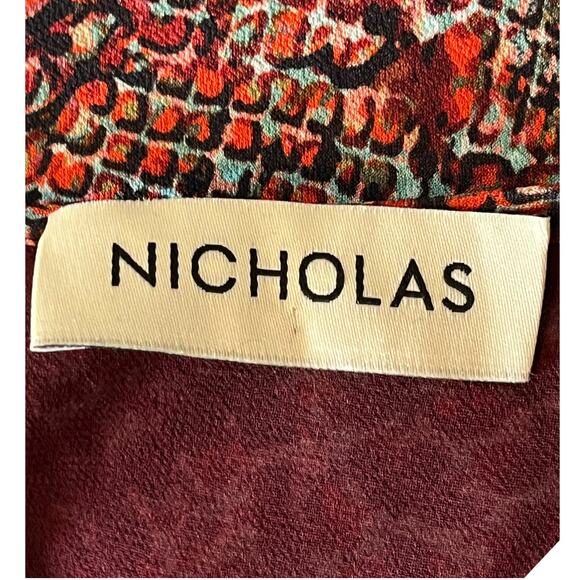 Nicholas Dress Devan Gathered snake print crepe minidress size 4 - Picture 6 of 7